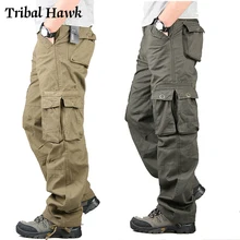 Брюки карго мужские тактические военные брюки мульти карманные армейские спецназ активная боевая одежда мужские Мешковатые повседневные Рабочие Комбинезоны homme