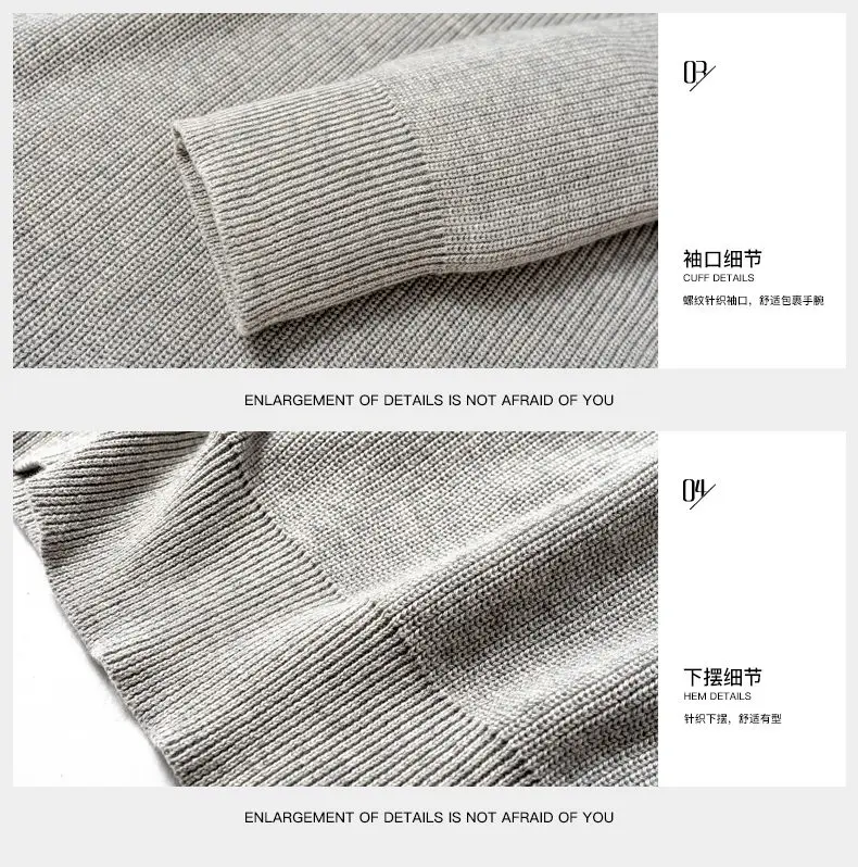 MuLS Sweater Men Pullovers High-Neck Cotton Turtleneck Sweater Jumpers Christmas Red Autumn Winter Thick Warm Male Knitwears DropShip 17