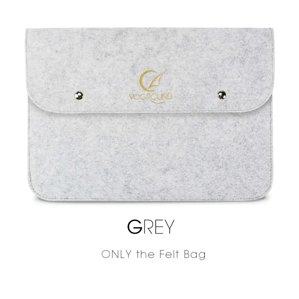 Logo Grey Чехол для ноутбука, фетровая сумка для Macbook Air Pro retina 11 12 13 14 15 дюймов, чехол для ноутбука, планшета, hp, Xiaomi, Dell, Mac book - Цвет: Logo Grey