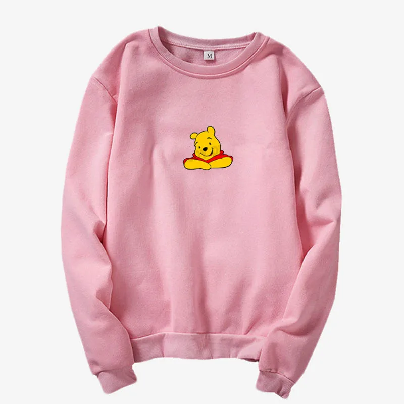 Sweatshirt13 Kawaii толстовка с изображением Винни-Пуха, пуловер с длинными рукавами и принтом медведя из пуха Харадзюку, милые модные толстовки с капюшоном, свитшоты - Цвет: Sweatshirt13