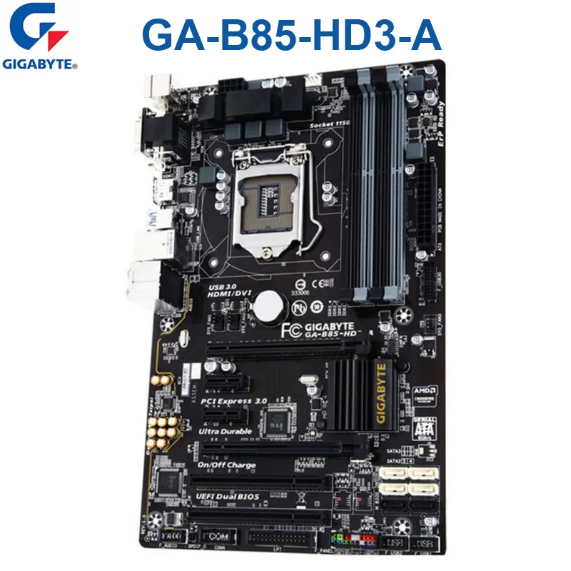 Intel B85 Socket LGA 1150 Gigabyte GA-B85-HD3-A оригинальная настольная материнская плата DDR3 процессор i7 i5 i3 32 Гб SATA 3 1150 б/у материнская плата