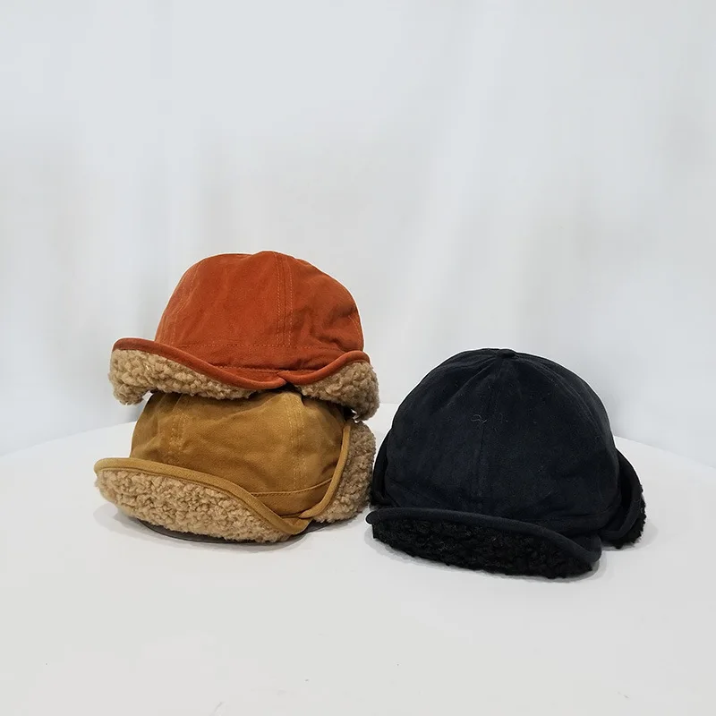 

Hat Women's Autumn & Winter Korean-style Versatile Warm Plush Ushanka Skiing Flight Helmet Earmuff Baseball Cap Hat Fashion