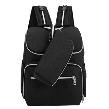 

Waterproof Mommy Diaper Bag Independent Bottle Bag Large Capacity Baby Care Breastfeeding Bag Mom Multifunction Backpack