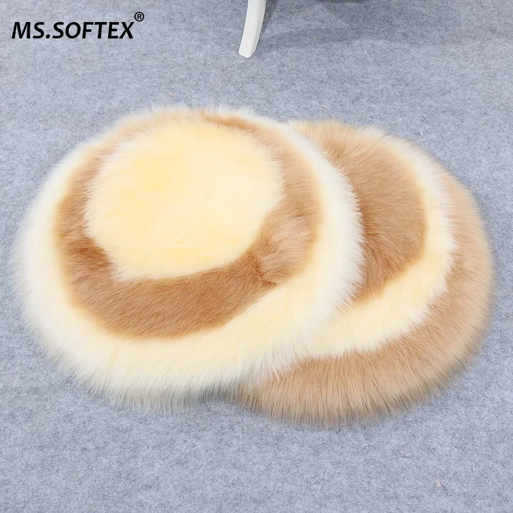 MS.Softex плюшевая меховая подушка лоскутный коврик из искусственного меха плюшевый