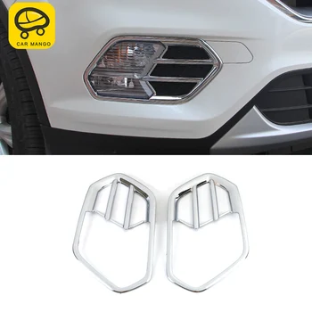 

CAR MANGO Front Fog Light Cover Trim Frame Sticker Exterior Accessories for Ford KUGA Escape 2017 2018