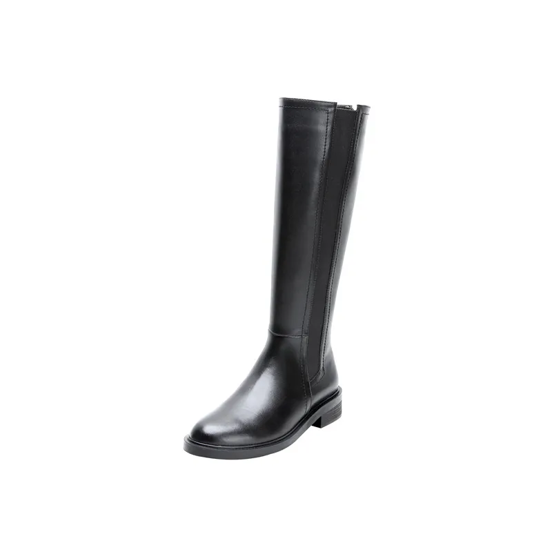 black with fur Smirnova/женские сапоги до колена; коллекция года; зимние женские сапоги для вечеринок; модельные повседневные сапоги из натуральной кожи высокого качества - Цвет: black with fur
