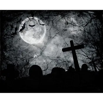 

Moon Night Photography Halloween Backgrounds Computer-Printing Photo Studios Backdrops Vinyl