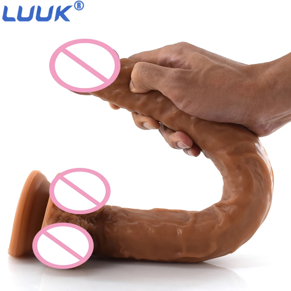 LUUK 41CM Super Long Skin Feeling Realistic  Penis Soft Sexy Huge Dildo Female Masturbator Silicone Suction Cup Dildosex Toy