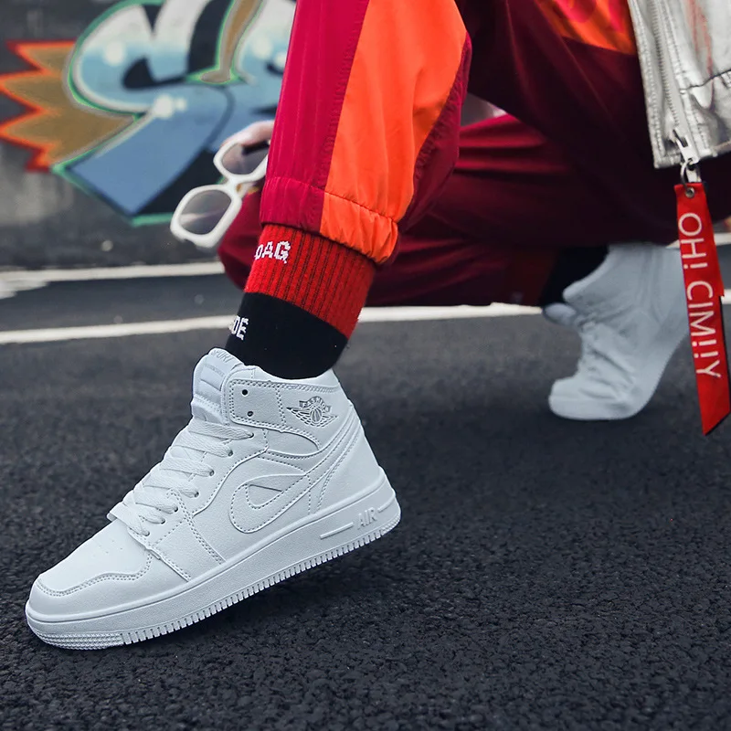 

MEN'S SHOES Popular Brand Air Force One Anger Coax TANZUN Hight-top Sport Sneakers Korean Casual Versatile Couples White Shoes