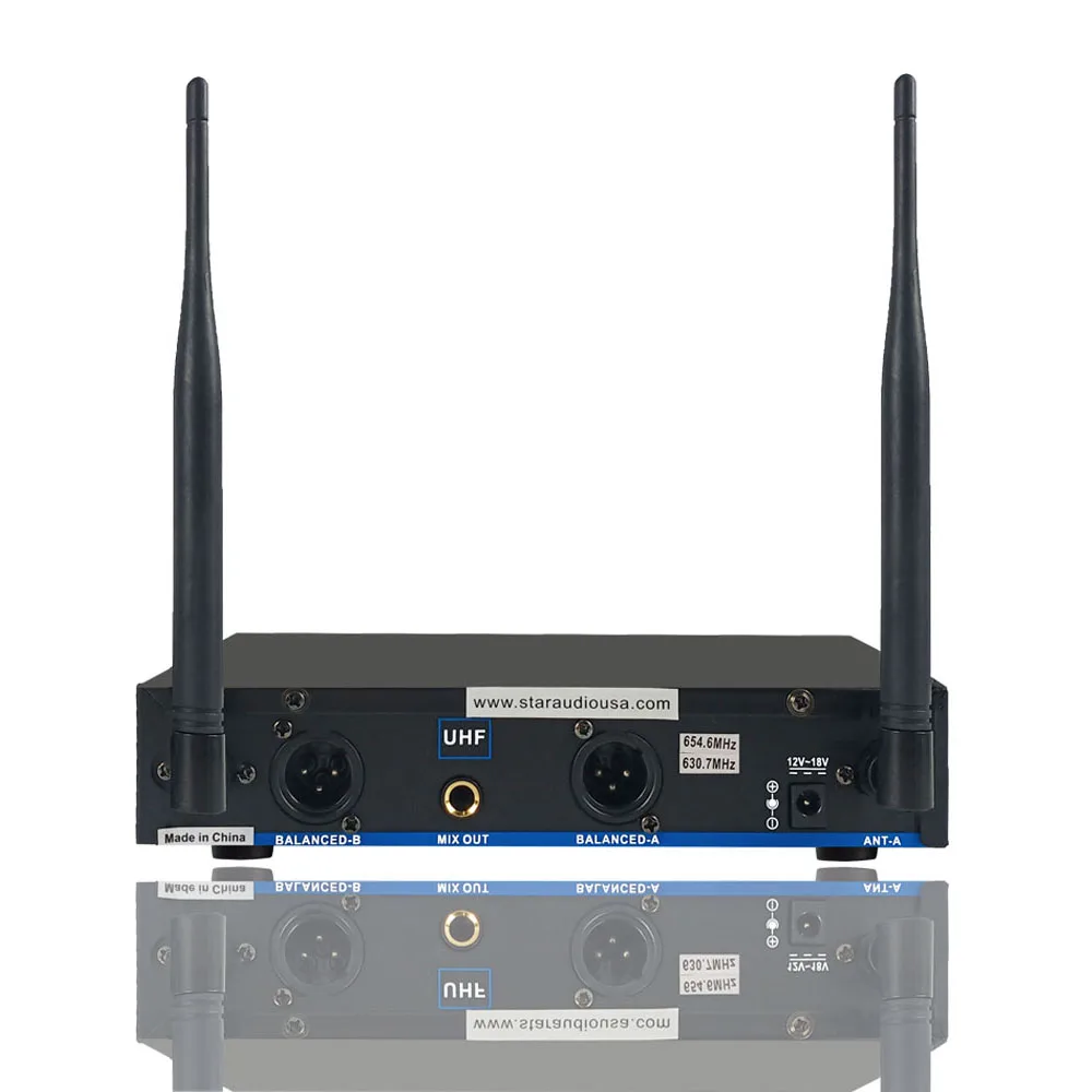 2ch uhf wireless microphone system for dj bar