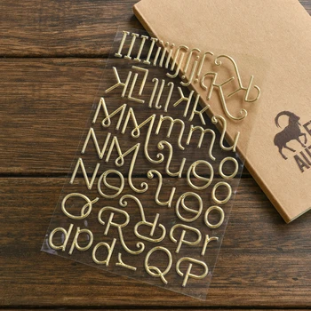 

YaMinSanNiO Alphabet Gloden English Letter Stickers for Card Album Scrapbook Home Decor Creative DIY Custom Sticker Crafting New
