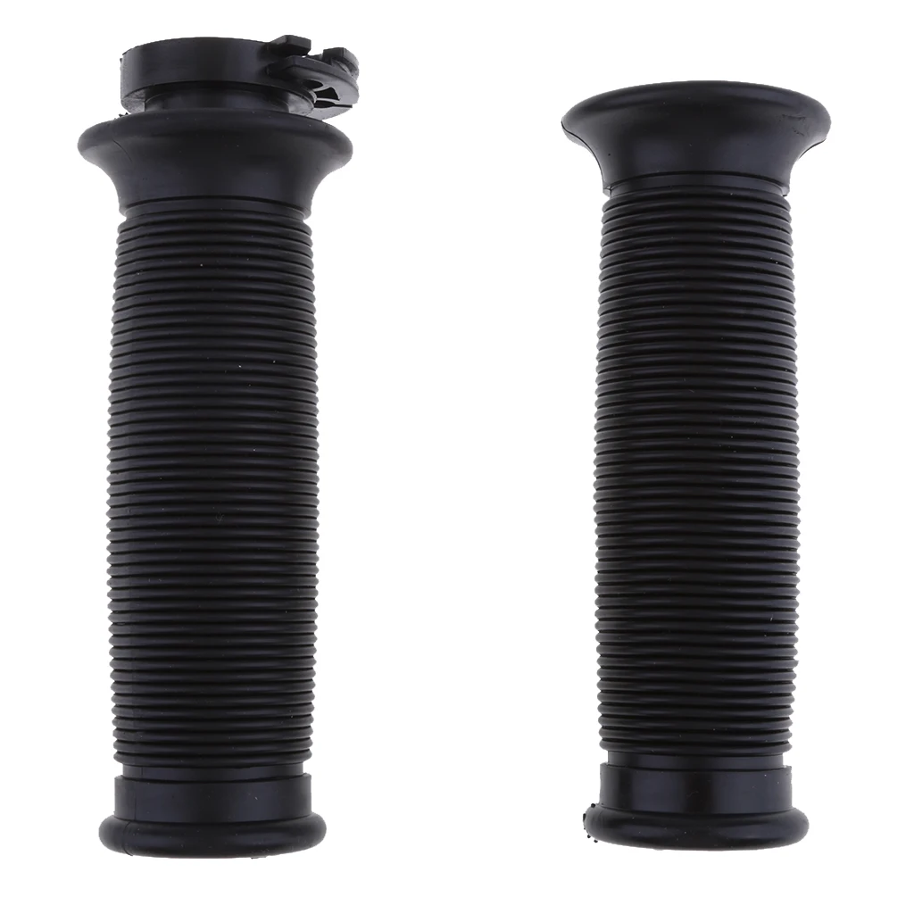 7/8'' 22mm Motorbike Handlebar Throttle Hand Grips Vintage Cafe Racer Black