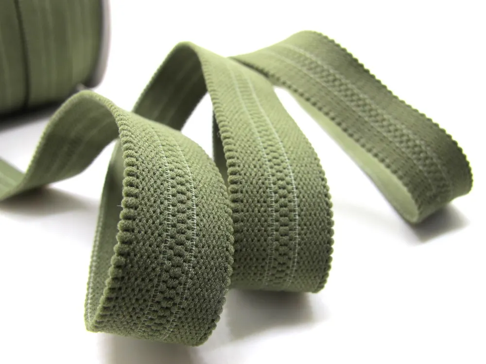 8 Yards GREEN Color Decorative Pattern Lingerie Elastic|Headband Elastic|Skinny Elastic|Narrow Stretch Lace|Bra Strap