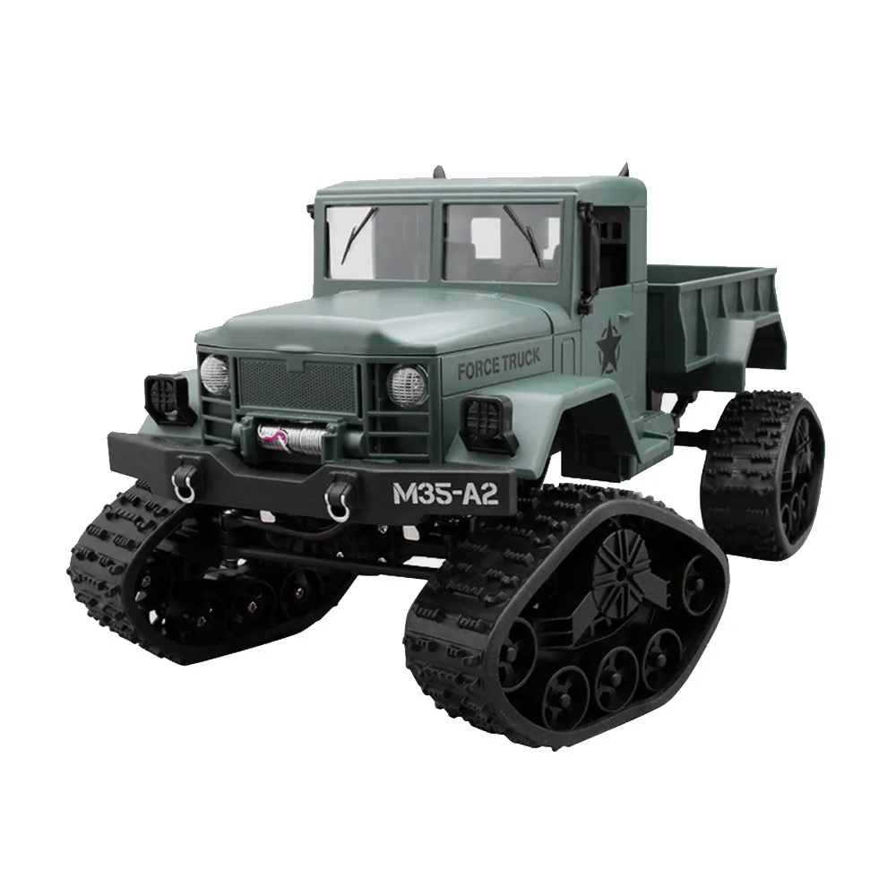RC военный грузовик 1:16 4WD гусеничные колеса гусеничный внедорожник RC автомобиль RTR игрушка рождественские подарки Мини Rc автомобиль Wltoys - Цвет: Зеленый