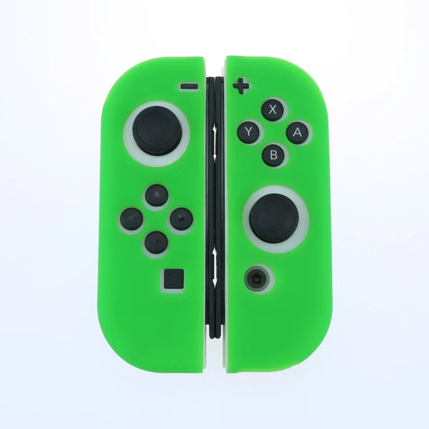 1 комплект, зеленый, розовый, желтый цвет, Splatoo n, силиконовый чехол для пульта дистанционного управления, защитный резиновый чехол для NX NS Joy-con - Цвет: F-F