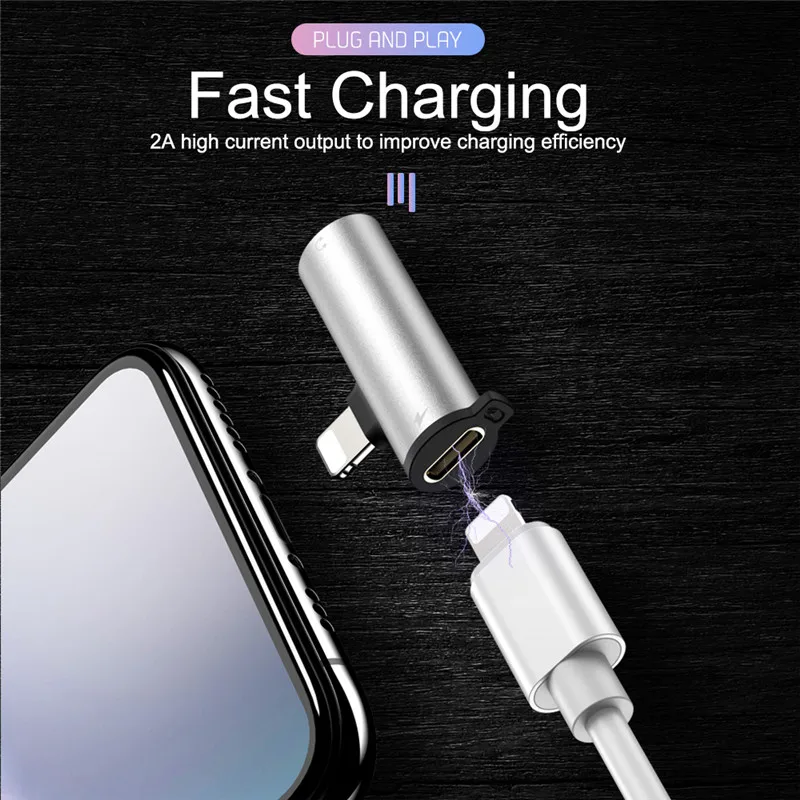 Аудио Aux адаптер наушники для iPhone 11 Pro XS Max XR X 8 7 сплиттер для освещения до 3,5 мм разъем для наушников Быстрая зарядка