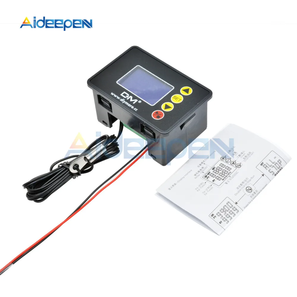DC 0-100V 10A ЖК-дисплей Цифровой вольтметр, амперметр, ваттметр Напряжение ток Мощность счетчик детектор напряжения тестер термометр 12V 24V 36V