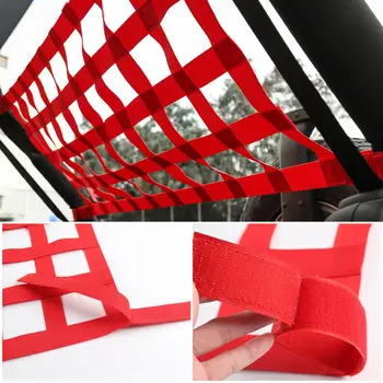 

For Jeep Wrangler YJ TJ JK JL Mesh Net Red Mesh Cargo Net High Quality