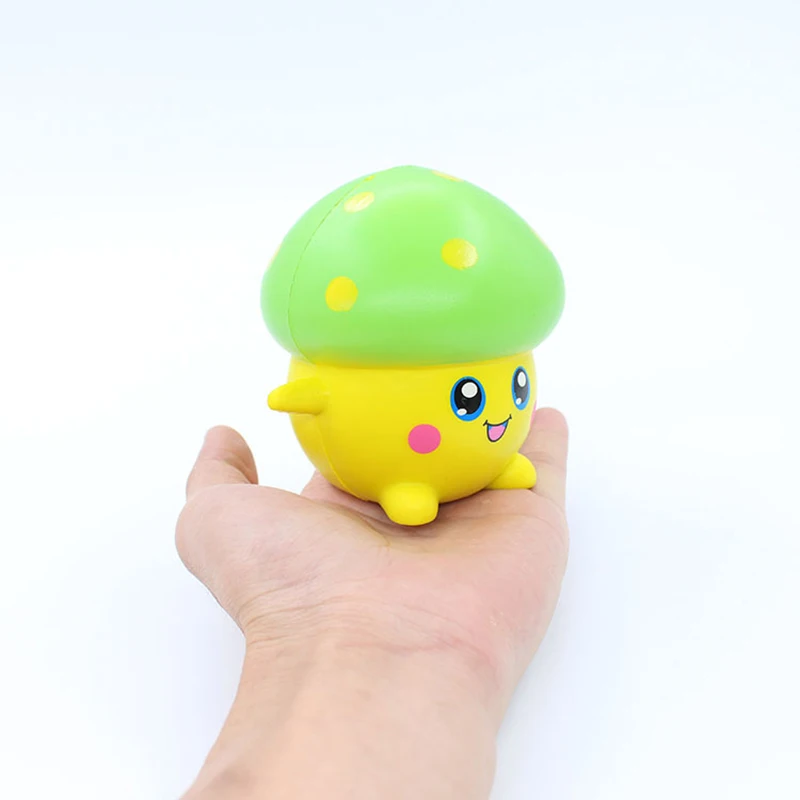 Squeeze Toys Squishy Simulation Small Mushroom Toy PU Slow Rebound Simulation Animal Model Soft Stress Relief Toy