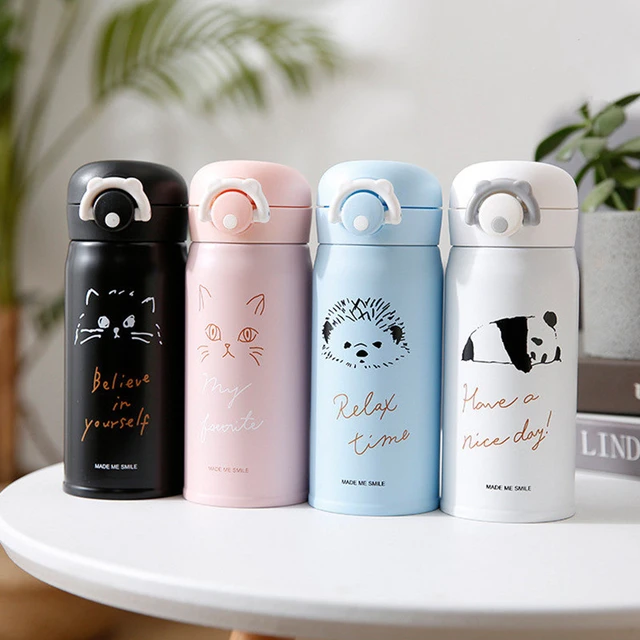 Stainless Steel Tumbler Thermocup  Cat Travel Thermos Cup Bottle -  350ml/500ml - Aliexpress