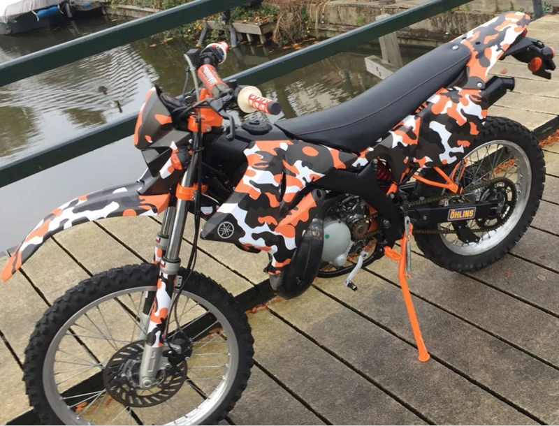 Black Orange Vinyl Wrap Sticker-2