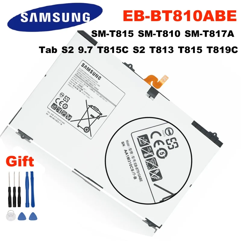 EB BT810ABE 5870 мА/ч оригинальная замена Samsung батарея для Galaxy Tab S2 9 7 T815C T813 T815 T819C SM T810