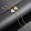 Dropshipping Custom Engraved Simple Heart Bracelets Gift For Women Romantic Jewelry Accessories Stainless Steel Chain Bracelet 1
