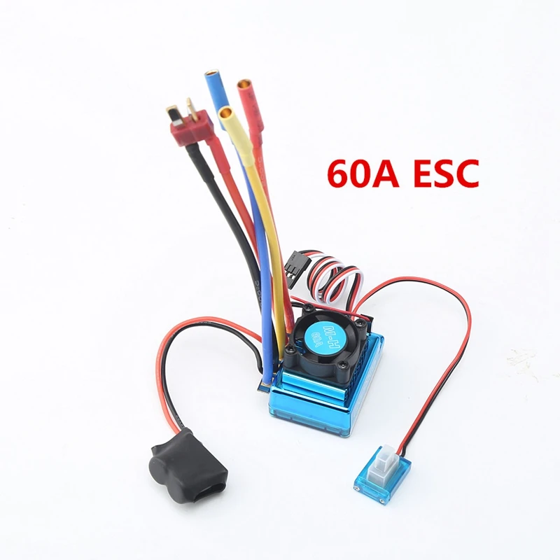 3650 4300Kv бесщеточный двигатель и 60A Esc радиатор с программной картой комбо для 1:10 Rc
