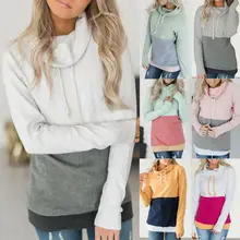 Женская толстовка с длинным рукавом свитер с капюшоном осенние Рубашки для йоги