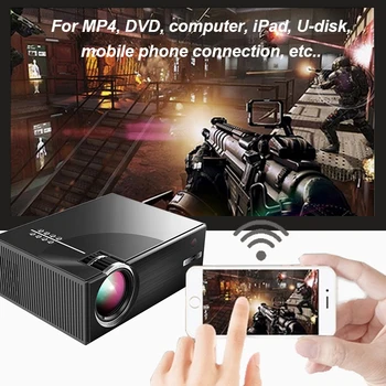 

C7 1800 Lumens LED Video Projector Portable LCD Projector For Home Cinema AV USB HDMI VGA 3D LED Beamer