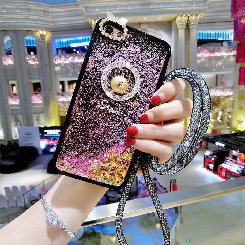 For Huawei P30 Mate 20 Pro P20 Lite Case Rabbit Bling Diamond Liquid Quicksand Cover For Huawei Honor 8X 9i 20i Nova 2S 3i 4 5