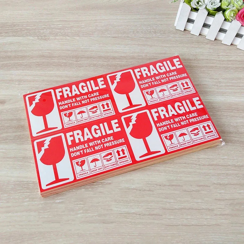 Fragile Warning Label Sticker Handle With Care Keep Shipping Express Label Packaging Mark Special Tag Logistics Hazard Warning