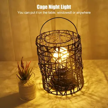 

Iron Cage LED Night Light Bulb for Bedroom Lighting Decoration Craft Household Decoration