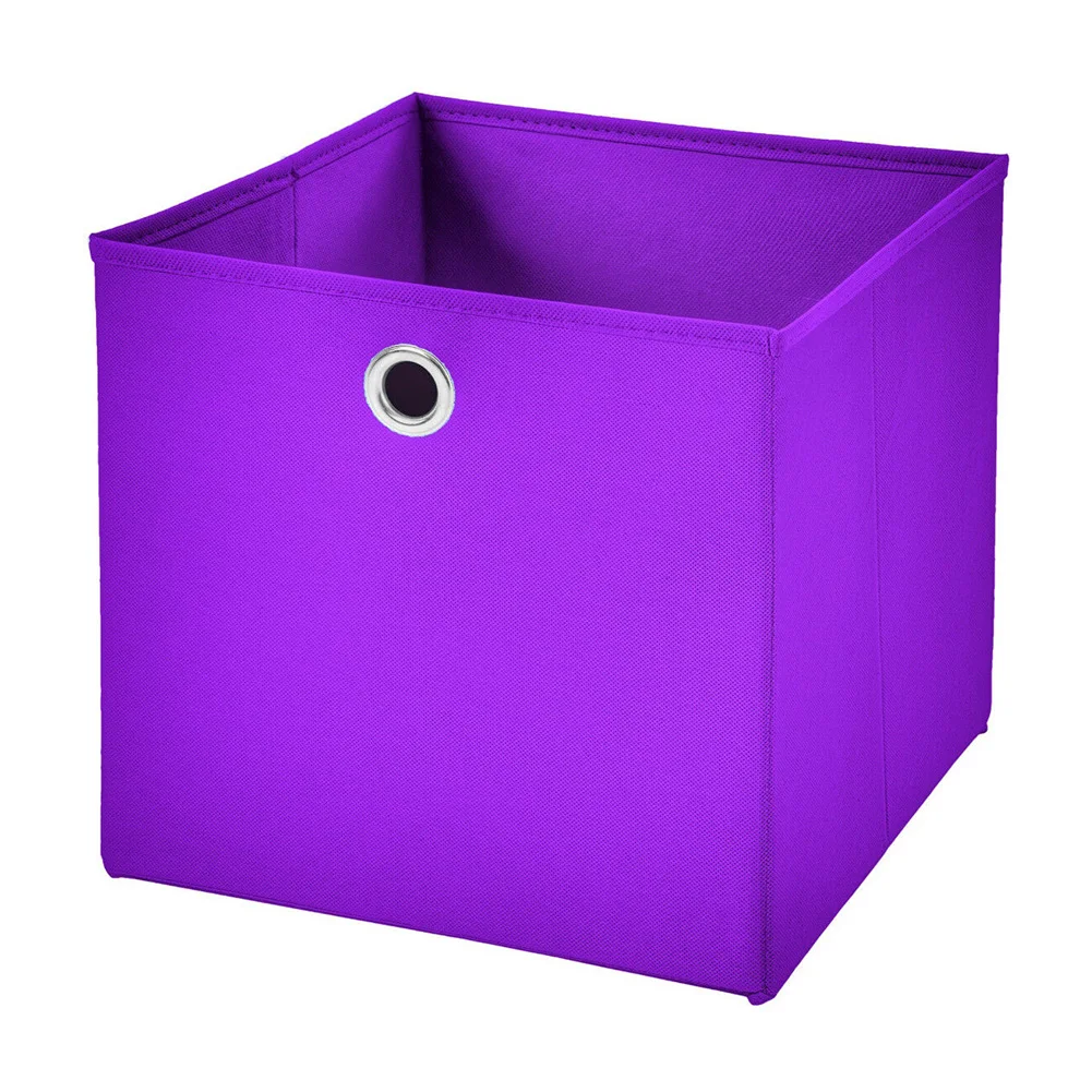 

Office Metal Eyelet Dustpfoof Portable Storage Box Folding Large Capacity Space Saving Container Non-woven Fabric Multifunction