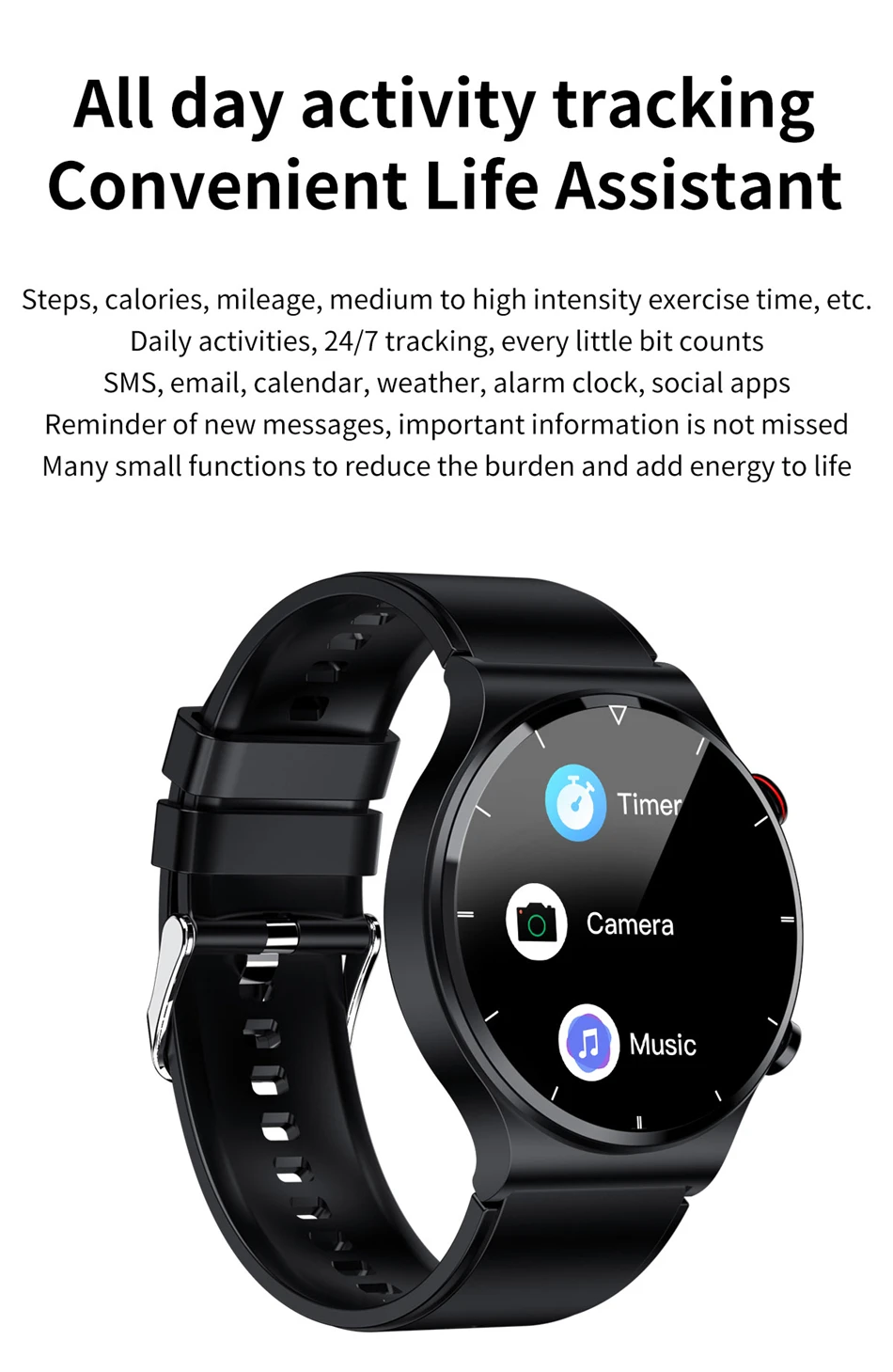 ECG PPG Smart Watch Men Body Temperature Wireless Charger Smartwatch Blood Pressure Oxygen Sport Fitness Tracker for Android Ios