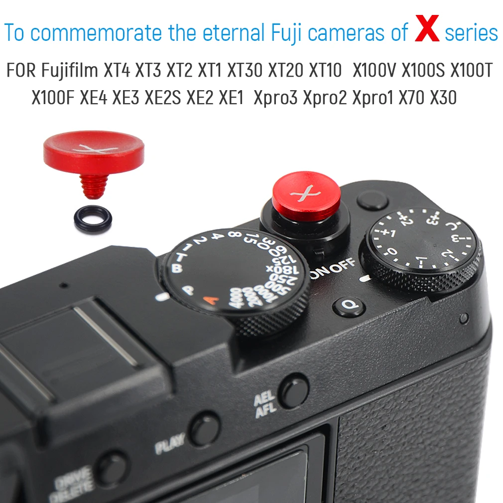 3 x Metal Shutter Release Button for Fuji XT4 XT3/2 XT30 XT20 X100V X100S X100T X100F XE4 XE3 XE2 Xpro3 Xpro2 X70 X30 and More