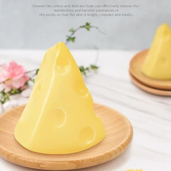 

Cheese Soap Handmade Soap Moisturizing Oil-control Anti-mites Anti-acnes Facial Cleaning Soap :