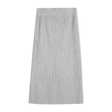 Вязаная текстурированная юбка средней длины, Женская однотонная трикотажная юбка, Осень-зима