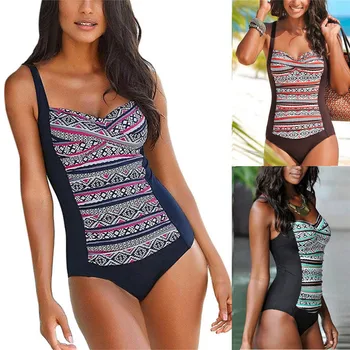 

Sexy Lingerie Set Bikinis Set Women Summer Backless Sexy Print Swimwear Beachwear Siamese Swimsuit Bikini Set #4n14