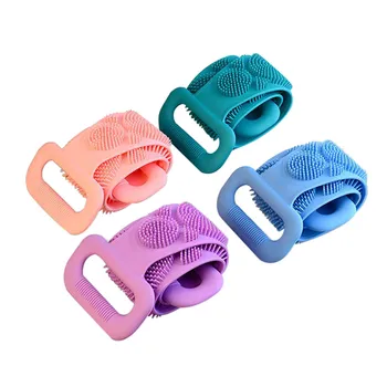 

Double-side Silicone Bath Brush Wash Scrub Body Massage Shower Scrubber