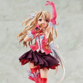 

24cm Anime Fate Liner Pink Prisma Klangfest Illya Einzbern microphone PVC Figure beauty girl Figure Model Collection Toy Doll