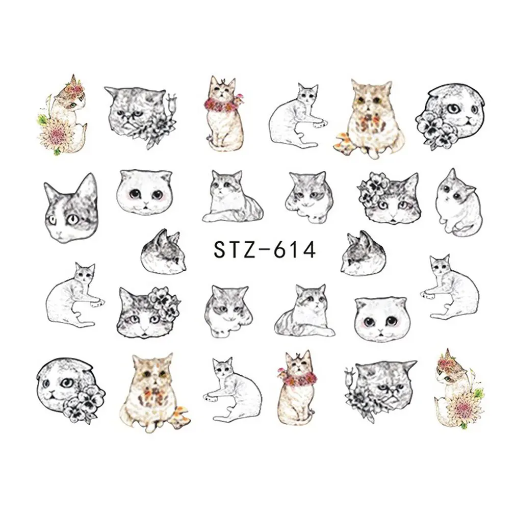 

Women's Nail Sticker Cute Cartoon Unicorn Watery Manicure Applique DIY Pattern Colorful Nail Sticker