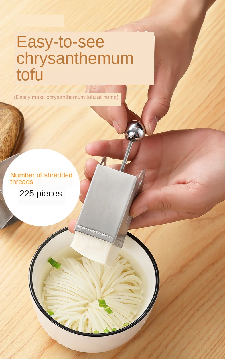 Kitchen Manual Press Slicer, Stainless Steel Wire Slicer for