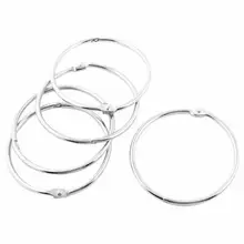 5 шт Серебряный тон 3," Looseleaf скоросшиватель кольца для книга для скрапбукинга