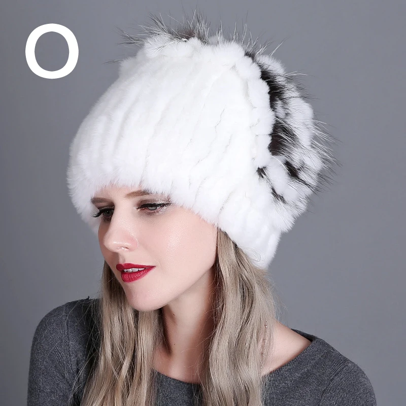 bomber trapper hat Women Fur Hat For Winter Natural Rex Rabbit Fox Fur Cap Russian Female Fur Headgear 2021 Brand New Fashion Warm Beanies Cap orange mad bomber hat