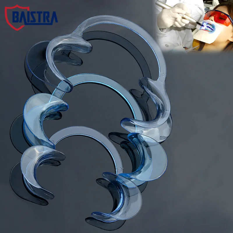 Retractor de mejillas dentales labio de boca abridor esparcidor forma C grandes, medios tamaño pequeño claro azul blanco herramienta de ortodoncia