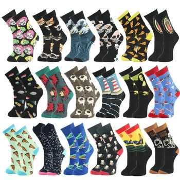 

[EIOISAPRA]Hip Hop Calcetines Homre Sox Combed Cotton Men Socks Personality Trend Animal Food Pattern Jacquard Sokken Skarpetki