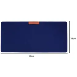 Large Wool Felt Desk Mat - Modern Office Table & Keyboard Mouse Pad for Laptops & Gaming - 700x330mm (Blue)