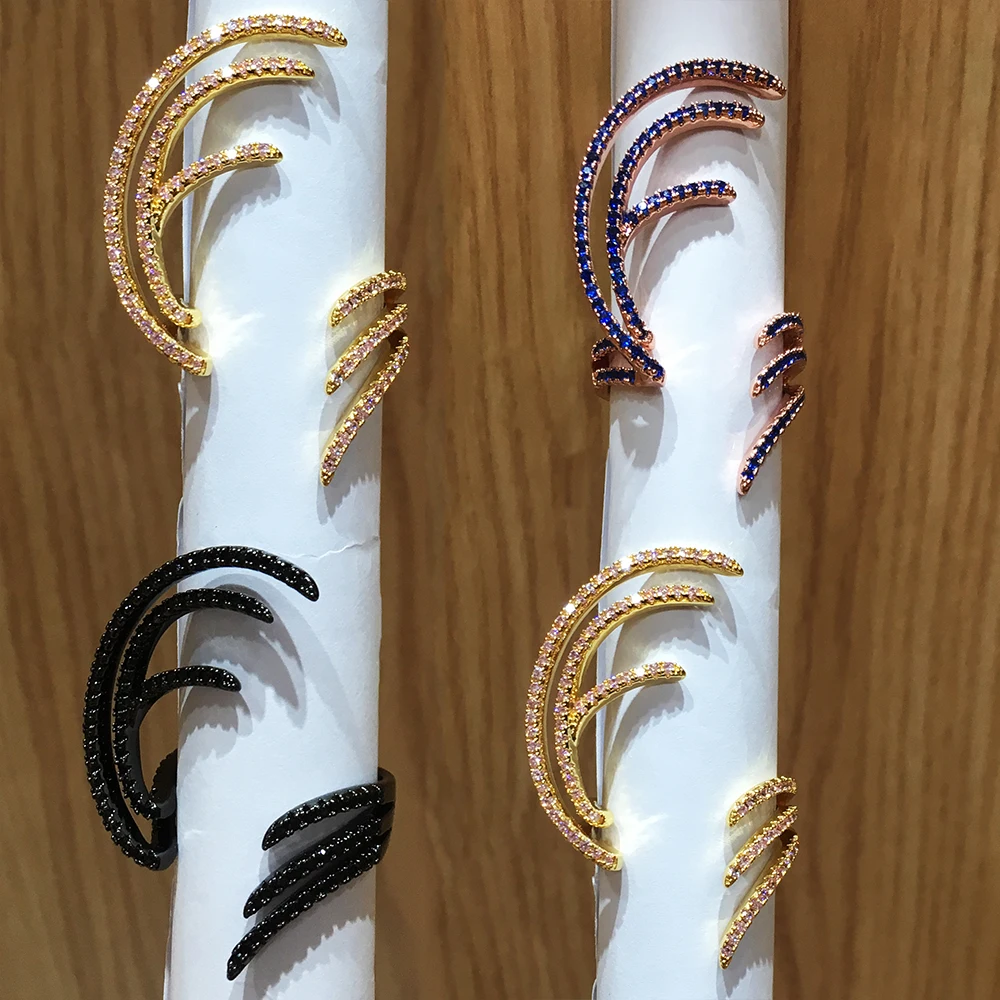 

GODKI 2019 Charm Trendy Angel Wing Statement Stacks Rings for Women Cubic Zircon Finger Rings Beads Ring Boho Beach Jewelry