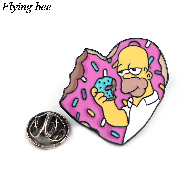 Flyingbee креативные значки, Мультяшные металлические булавки для женщин и мужчин, булавка для рюкзака, индивидуальная детская булавка, очаровательные ювелирные изделия X0600